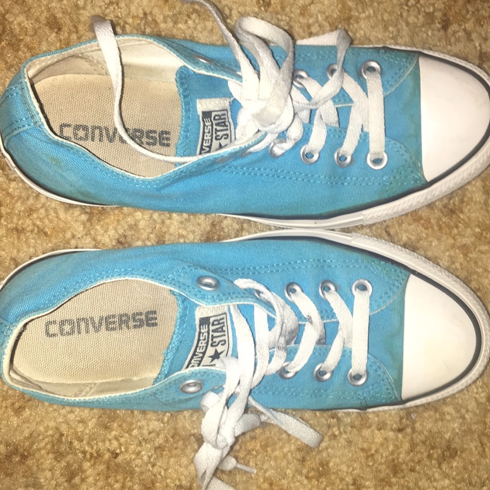 Blue converse shoes